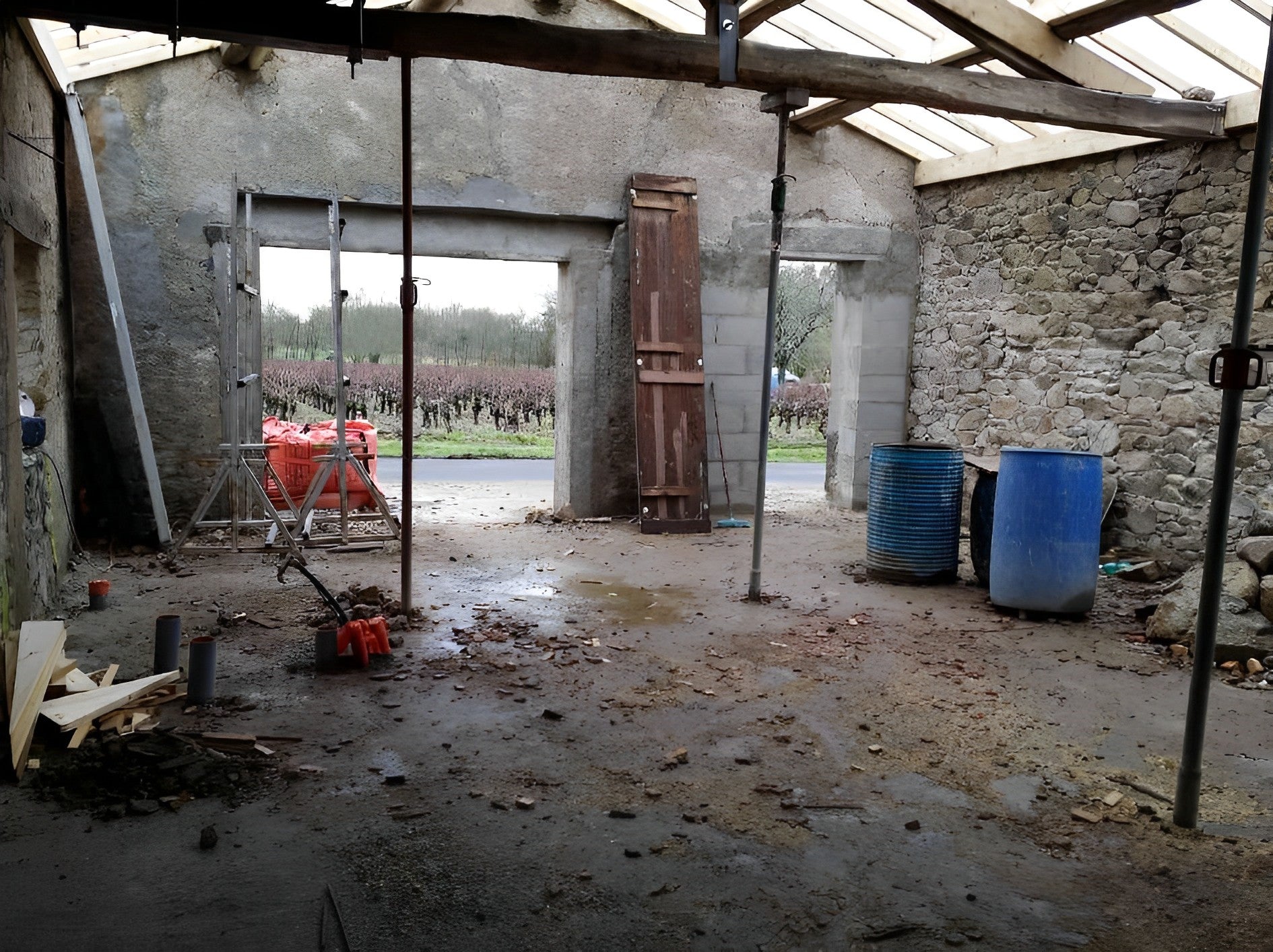 Traaux en cours dune masion ancienne à Maisdon sur Sèvre (44)