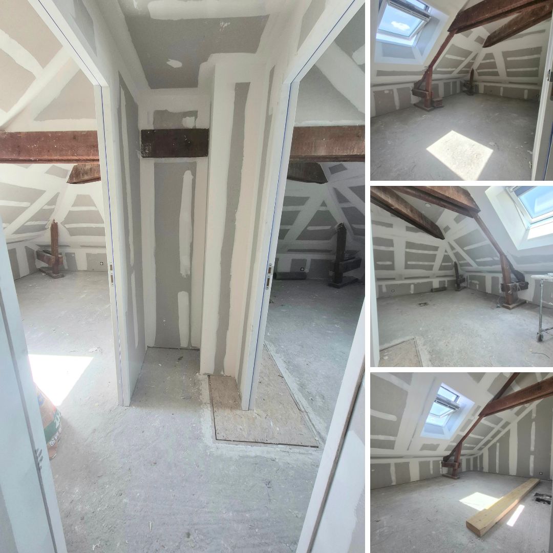 Photos d'une réalisation terminé aménagement de comble à Vertou 44120