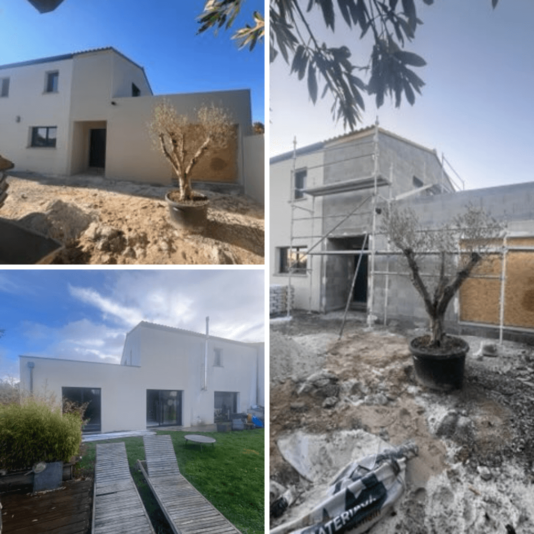 En cours de travaux, projet extension 70 m² aux Sorinières (44)