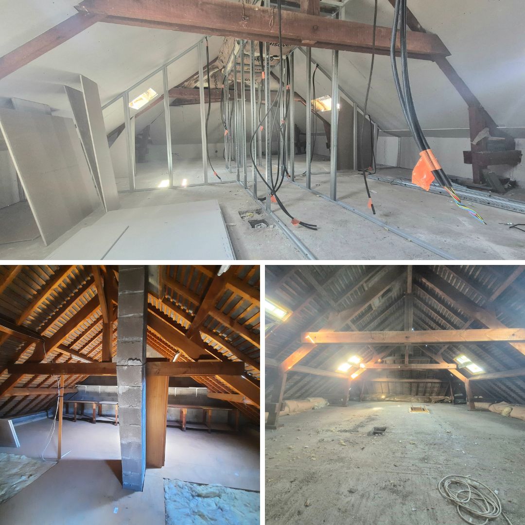 En cours de travaux a Vertou 44120  comble aménageable