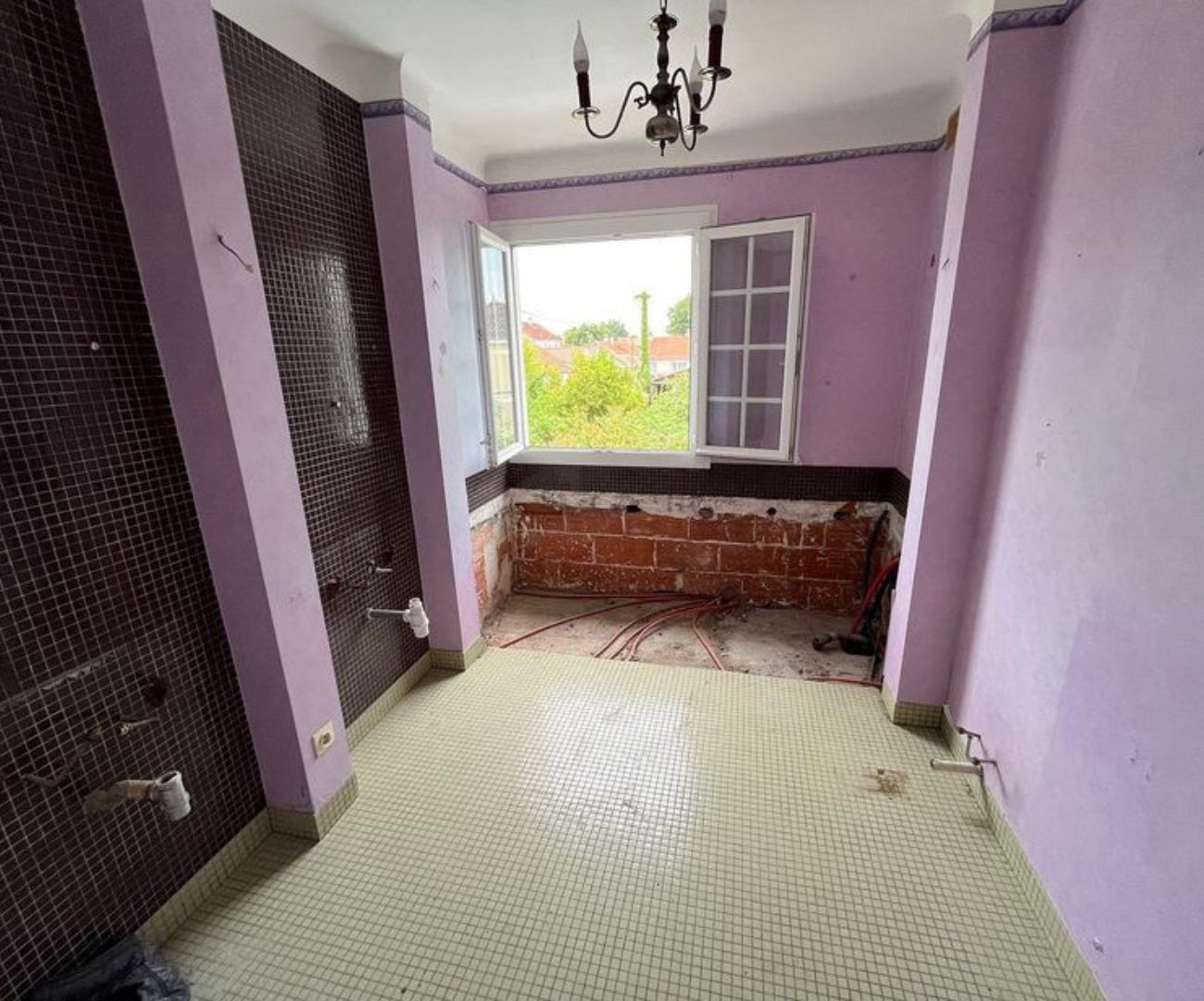 Salle de bain avant rénovation d'une maison ancienne - Saint Sébastien sur Loire (44)