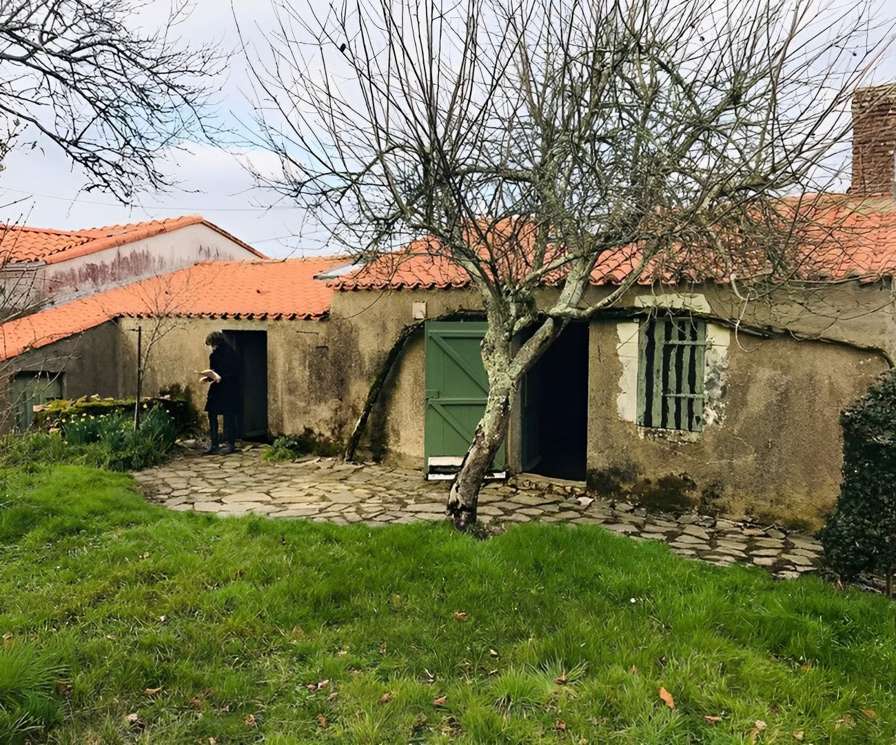 Grange avant travaux de rénovation et extension aux Sorinières (44)
